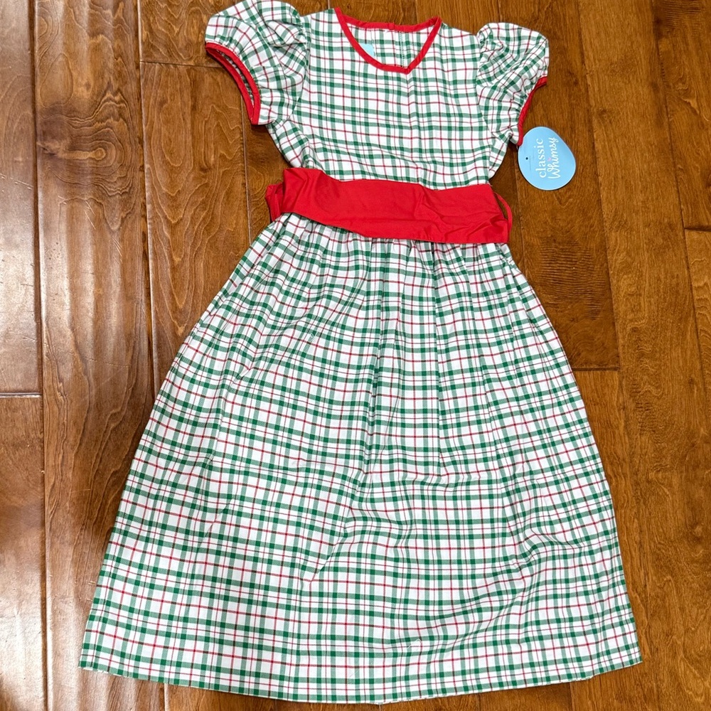 NWT Size 6 Classic whimsy Holiday Dress with Red Bow